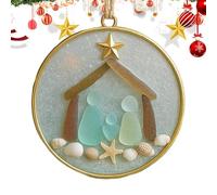 Décorations de sapin de Noël, décoration côtière de Noël en acrylique | Pendentif sur le thème de la plage pour fenêtre, mur, salon, vacances, maison, célébration de la saison festive