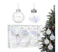 Décorations de sapin de Noël, décoration transparente, pendentifs boules de Noël, pour la maison, la chambre, le magasin, le centre commercial, les fêtes, les festivals, l'intérieur et l'extérieur