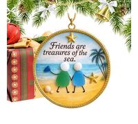 Décorations de Sapin de Noël | Décorations De Noël en Verre De Mer Amitié,Pendentifs en Acrylique 2D pour Intérieur Extérieur Maison Salon Jardin Fête Hivernale Familiale