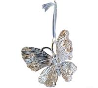 Décorations de sapin de Noël en acrylique transparent avec paillettes pour décoration de vacances avec flocon de neige, cloche, papillon et diverses formes charmantes (C)