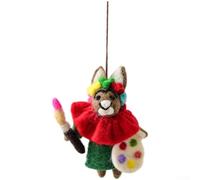 Décorations de sapin de Noël en feutre de laine faites à la main avec motifs d'animaux de dessin animé, douces et légères à suspendre pour décoration de maison de vacances, pendentif saisonnier unique