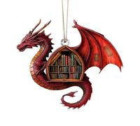 Décorations de sapin de Noël en forme de dragon en acrylique 2D pour bibliothèque, voiture et décoration d'intérieur | Décorations de vacances et accessoires pour sapin de Noël