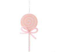 Décorations de sapin de Noël en plastique avec nœud pour décoration saisonnière d'intérieur - Pendentif de Noël en plastique léger (rose)