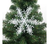 Décorations de sapin de Noël en plastique flocon de neige blanc