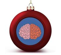 Décorations de sapin de Noël, ensemble de décoration de boule de Noël cerveau gauche et droit pour les vacances