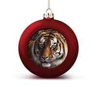 Décorations de sapin de Noël incassables en plastique - Tigre du Bengale - Boules de Noël pour fêtes de fin d'année