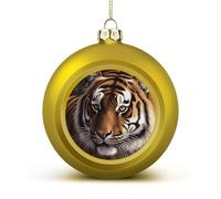 Décorations de sapin de Noël incassables en plastique - Tigre du Bengale - Boules de Noël pour fêtes de fin d'année