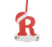 Décorations de Sapin de Noël Lot de 26 Lettres de l'Alphabet en Bois - Décoration de Noël Personnalisée - Idéal pour Décorer Le Sapin, la Cheminée ou la Chambre d'enfant - Pendenti