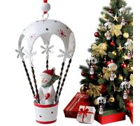 Décorations de sapin de Noël - Pendentif Père Noël, bonhomme de neige et parachute - Décorations de Noël à suspendre pour cheminée, cheminée, escalier, porte d'entrée, balcon, fenêtre, terrasse