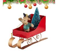 Décorations de Sapin de Noël | Pendentif Traîneau de Noël pour Accrocher à l'arbre - Pendentif en Fer Décorations Polyvalentes pour Cheminée Dessus de Table Porte Mur Intérieur Extérieur Célébrations