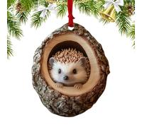 Décorations de sapin de Noël - Pendentif trou d'arbre pour décoration de sapin de Noël - Figurine plate 2D en acrylique - Accessoire d'intérieur - Décoration saisonnière - Idée cadeau pour la maison
