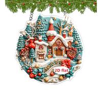 Décorations De Sapin De Noël - Pendentifs Suspendables pour Arbre de Noël - 2D Acrylique Incassable Décoration Père pour Intérieur et Extérieur Entrée Salle de Bain Salon Salle à Manger Cuisine
