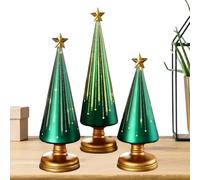 Décorations De Sapin De Noël pour Table - 3 Pièces Statuette De Noël | Figurine d'arbre Étoile en Résine pour Intérieur,pour Les Décorations de Fête d'hiver de la Maison Centrepieces de