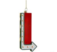 Décorations de sapin de Noël rétro en plastique avec console de jeu classique et formes de panneau de rue pour décoration festive pour les fêtes (G)