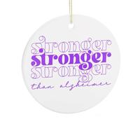 Décorations de sapin de Noël, souvenir commémoratif en céramique plus solide que l'Alzheimer, décoration amusante à suspendre pour décoration d'intérieur, cadeaux pour violence domestique, 7,5 cm