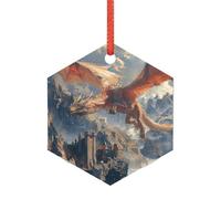 Décorations de sapin de Noël transparentes en forme de dragons et châteaux, alternative moderne en acrylique à la décoration de vacances