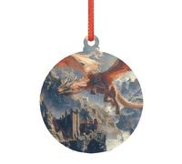 Décorations de sapin de Noël transparentes en forme de dragons et châteaux, alternative moderne en acrylique à la décoration de vacances