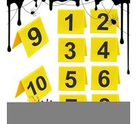 Décorations De Scène De Crime | Supports De Numéros De Table,Prank 10 Pièces Plaques Numériques en Acrylique pour Fête À Thème Meurtre Jeu D'Enquête Halloween