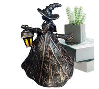 Décorations de Sorcière d'halloween, Ornement de Fenêtre Fantastique, Décoration Lumineuse Anti-Dérapante de Sorcière pour Bibliothèque, Salon, Table, Fenêtre et Intérieur