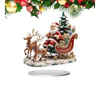 Décorations de Table de Noël Centres de Table en Acrylique 2D avec Père | Décor de Cheminée de Noël pour Mariage Anniversaire Dîner Maison Hiver
