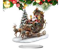 Décorations de Table de Noël Centres de Table en Acrylique 2D avec Père | Décor de Cheminée de Noël Pour Fête Mariage Anniversaire Dîner Maison Hiver