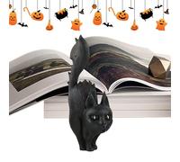 Décorations de table d'Halloween citrouille, décor de de sorcière d'Halloween - Statue de figurines en résine fantôme de citrouille de chat noir de sorcière effrayante,Centre de table pour déco