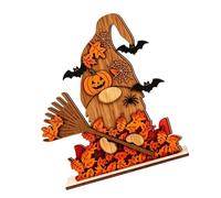 Décorations de table d'Halloween, décor de plateau à plusieurs niveaux d'intérieur, panneaux de table en bois, citrouilles, sorcières, centres de table, décors de plateau à plusieurs niveaux pour fête