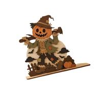 Décorations de table d'Halloween, décor de plateau à plusieurs niveaux d'intérieur, panneaux de table en bois, citrouilles, sorcières, centres de table, décors de plateau à plusieurs niveaux pour fête