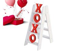 Décorations de Table pour la Saint-Valentin,Décoration De Fête En Échelle En Bois - Pancarte de Bureau Festive - Pour Couples, Femmes, Maris, Manteau, Mariage, Appui De Fenêtre, Étagère, Chevet, Salon