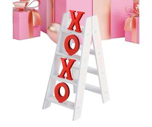 Décorations de Table pour la Saint-Valentin - Échelle En Bois Décoration Saisonnière | Pancarte Décorative pour Table | pour Appui de Fenêtre Bibliothèque de Chevet Salon Chambre Dîner Mantel