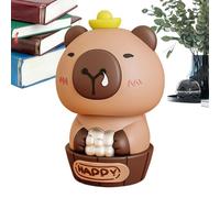 Décorations de tableau de bord de voiture - Jouet dansant à énergie solaire Capybara, design de figurine animée, mouvement activé par la lumière, qualité de construction , taille d'affichage co