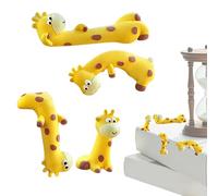 Décorations De Tableau De Bord De Voiture Mini Girafe 4 Pièces - Ensemble De Statues Réalistes | Ornements De Tableau De Bord Pour Véhicule, Décoration De Maison, Écran D'ordinateur, Bureau, Bibliothè