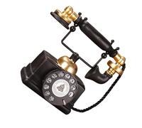 Décorations de téléphone en résine antique à collectionner avec cadrans rotatifs Modèle de téléphone fixe vintage pour étagères Affichage de table Cadrans rotatifs vintage Modèle de téléphone