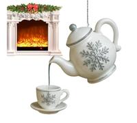 Décorations de théière pour sapin de Noël, décoration de vacances