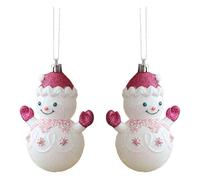 Décorations de vacances de gâteau d ' ours en ABS robustes, 2 pièces ornements suspendus incassables pour sucette suspendue intérieure et extérieure avec corde dorée pour les vacances
