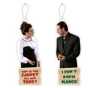 Décorations de vacances de Noël, décorations amusantes en bois pour sapin de Noël, décorations de vacances de Noël Griswold Famille, cadeau éléphant blanc - Pourquoi le tapis est-il mouillé ? I Don't