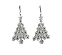 Décorations de vacances en acrylique à suspendre comprenant des figurines d'étoile, d'ange et d'arbre pour décorations saisonnières de sapin de Noël et de fenêtre (B)