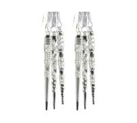 Décorations de vacances en acrylique transparent avec formes d'étoile, d'arbre et d'ange conçues pour la décoration de Noël sur les arbres et autour de la maison (D)