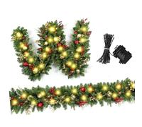 Décorations de vacances en PVC faciles à installer - Toile de fond pour créer des atmosphères chaudes de festival dans le salon, la chambre à coucher - Vigne de Noël artificielle à suspendre