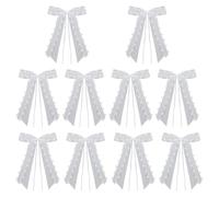 Décorations de voiture blanches, décorations de voiture blanches - 10 fois les s d'emballage avec dentelle en forme de cœur | Ruban romantique blanc pour mariage, Saint-Valentin, vehi