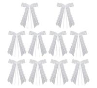 Décorations de voiture de mariage, 10 fois avec dentelle en forme de cœur | Ruban romantique blanc pour femmes et hommes, décorations automobiles