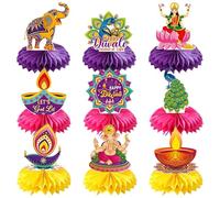 Décorations d'événement Diwali | 9 x centres de table créatifs - Décoration de table traditionnelle pour festival, décoration de table des deux côtés pour Noël, événements