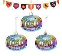 Décorations d'halloween,3 Pièces Décorations Arbre d'automne | Pendentifs Visage Effrayant pour Toute Saison Extérieur Porte D'Entrée Fêtes Noël
