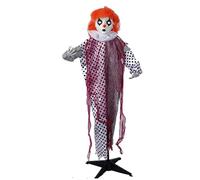 Décorations d'halloween 51 Stand Clown Animatronics Mains en Mouvement, Nez Rouge Effrayant Sound Clown & Touch Activé Halloween Animatronics for Home Party Intérieur