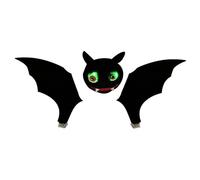Décorations d'Halloween à DEL en forme d'ailes de chauve-souris, autocollants de fenêtre avec lumières LED pour décoration de voiture, décorations de fête d'Halloween (lumières chaudes)