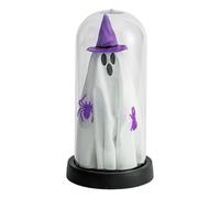 Décorations d'Halloween à l'intérieur - Fantôme lumineux dans une cloche en verre - Décorations fantômes mignons pour les vacances X8Y6 Lumière avec