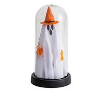 Décorations d'Halloween à l'intérieur - Fantôme lumineux dans une cloche en verre - Jolies décorations fantômes lumineux avec pour les vacances en plein air - Cloche de nuit mignonne à suspendre dans