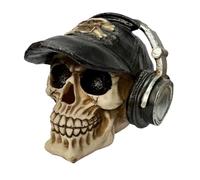 Décorations d'Halloween Accessoires drôles Simulation Porter des écouteurs Évasion Accessoires en résine Ornements Tgz541 (A, 15,7 x 14,5 x 13,5 cm)