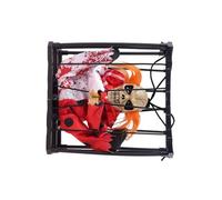 Décorations d'Halloween animées hurlantes - Crâne mobile - Accessoires capturés avec lumière - Pour l'extérieur et l'intérieur - Fête - Crâne animé - Accessoires de cage d'Halloween - Décorations pour