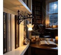 Décorations d'Halloween, chapeau de sorcière rétro, bibliothèque, éclairage LED, lampes de lecture pour salles d'étude, coins de lecture et bibliothèque familiale, fonctionne avec piles (B, taille